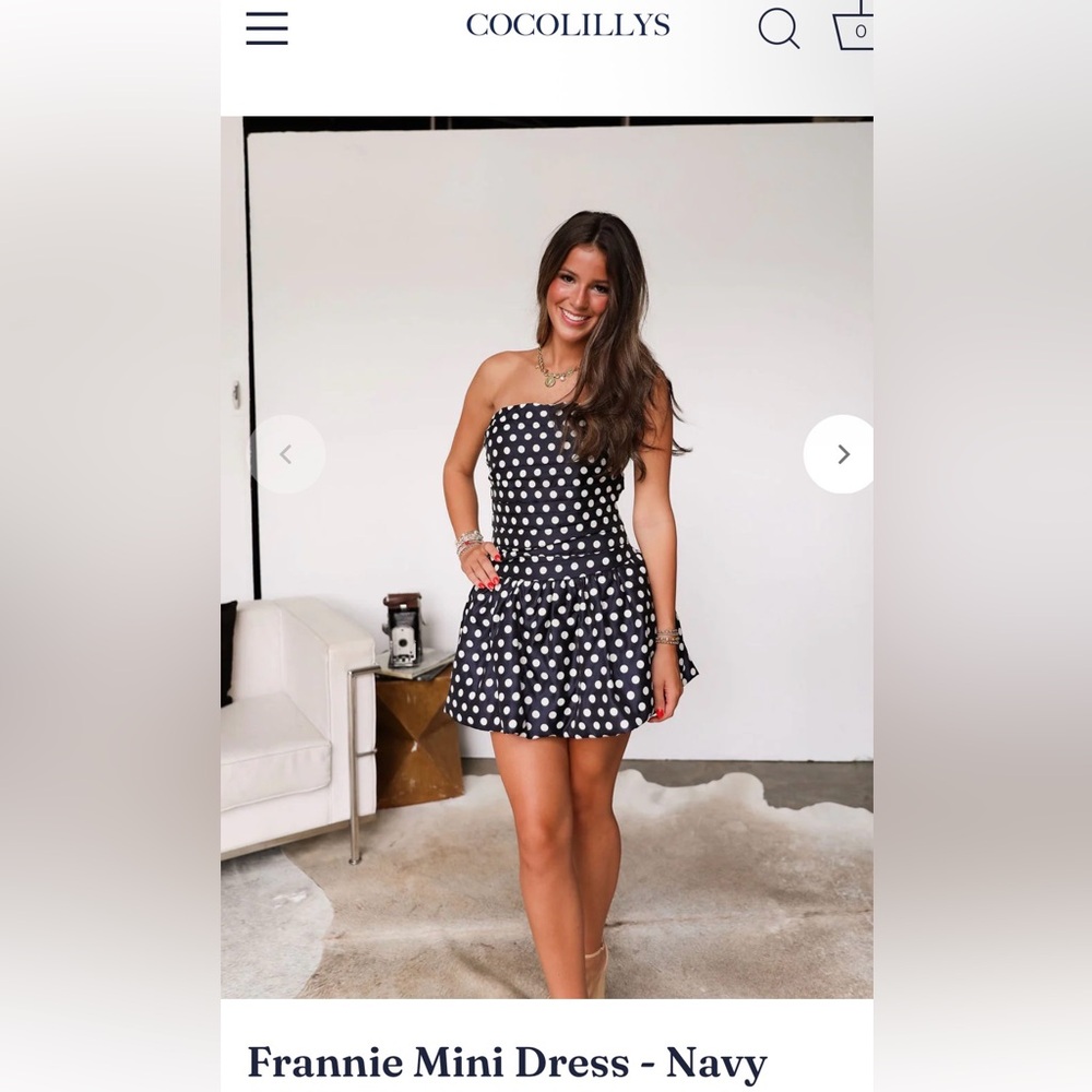 NWT Cocolillys Frannie Mini Dress - Navy